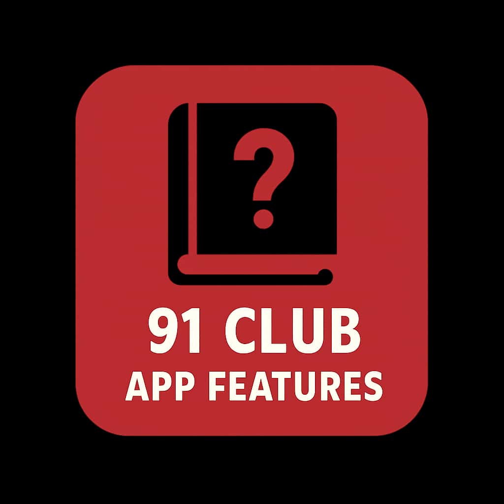 An icon representing the features of the 91 Club App with a clean design.