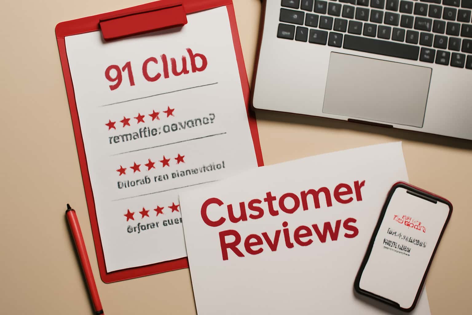 An informative visual representation of 91 Club Customer Reviews.