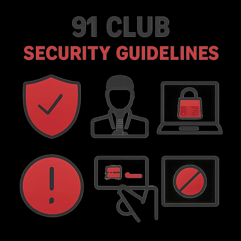 An educational diagram illustrating security protocols of 91 Club.
