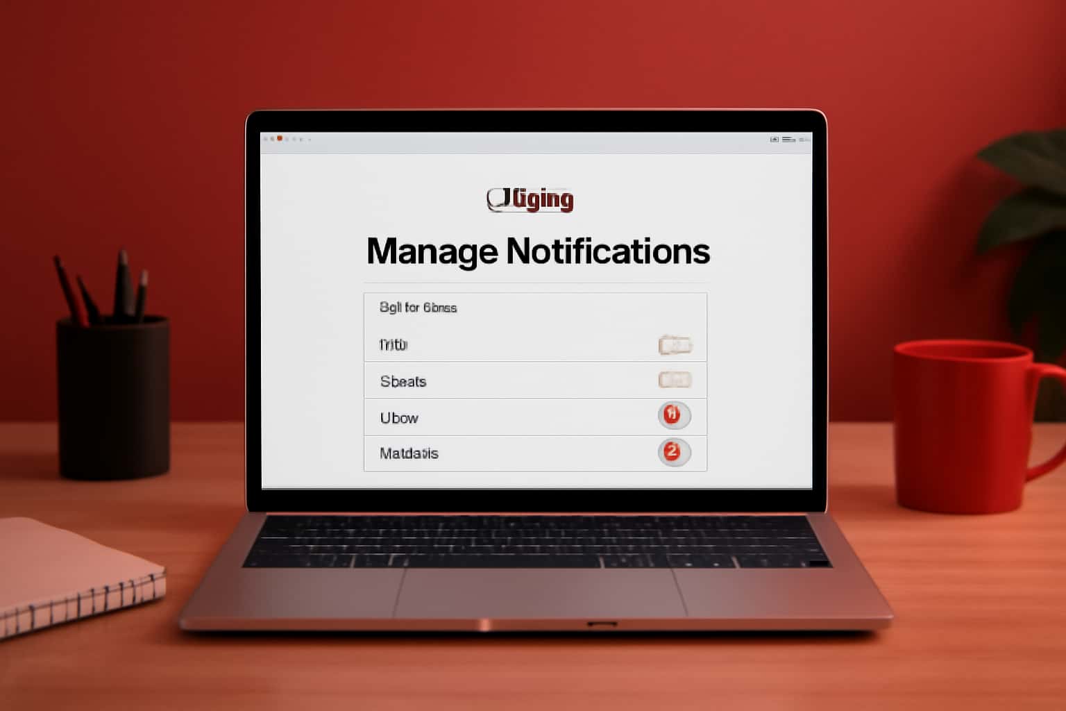 A high-tech visual representation of managing notifications within the 91 Club.