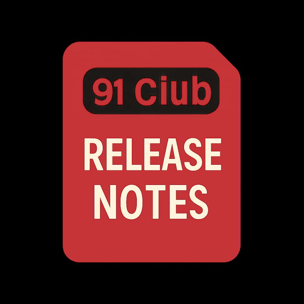 A simple badge design for the 91 Club Release Notes.
