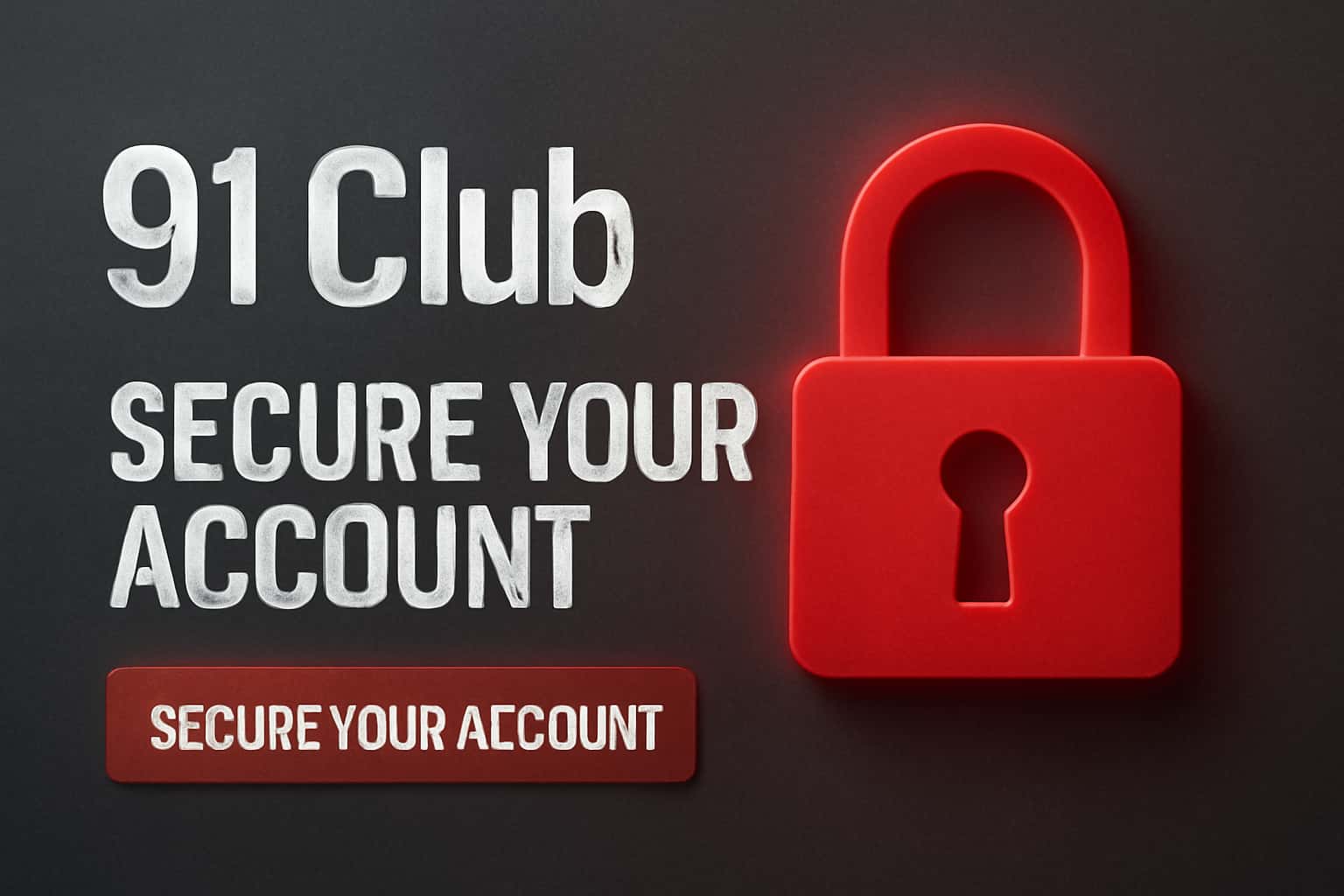 An informational scene illustrating account security measures for 91 Club.