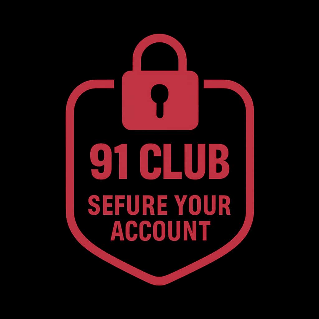 A badge representing secure practices for 91 Club account management.