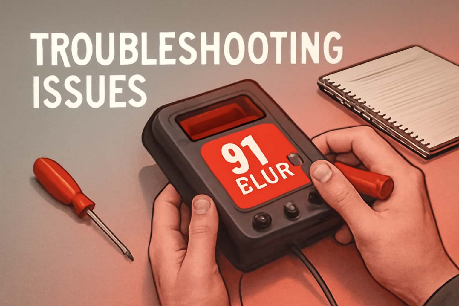 An informative scene illustrating the troubleshooting process for 91 Club issues.